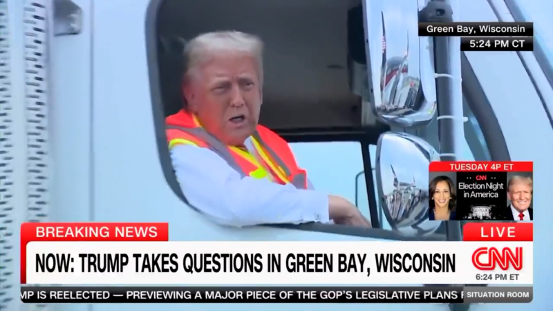 Trump Shows Up In Garbage Truck After Biden Calls Supporters Garbage